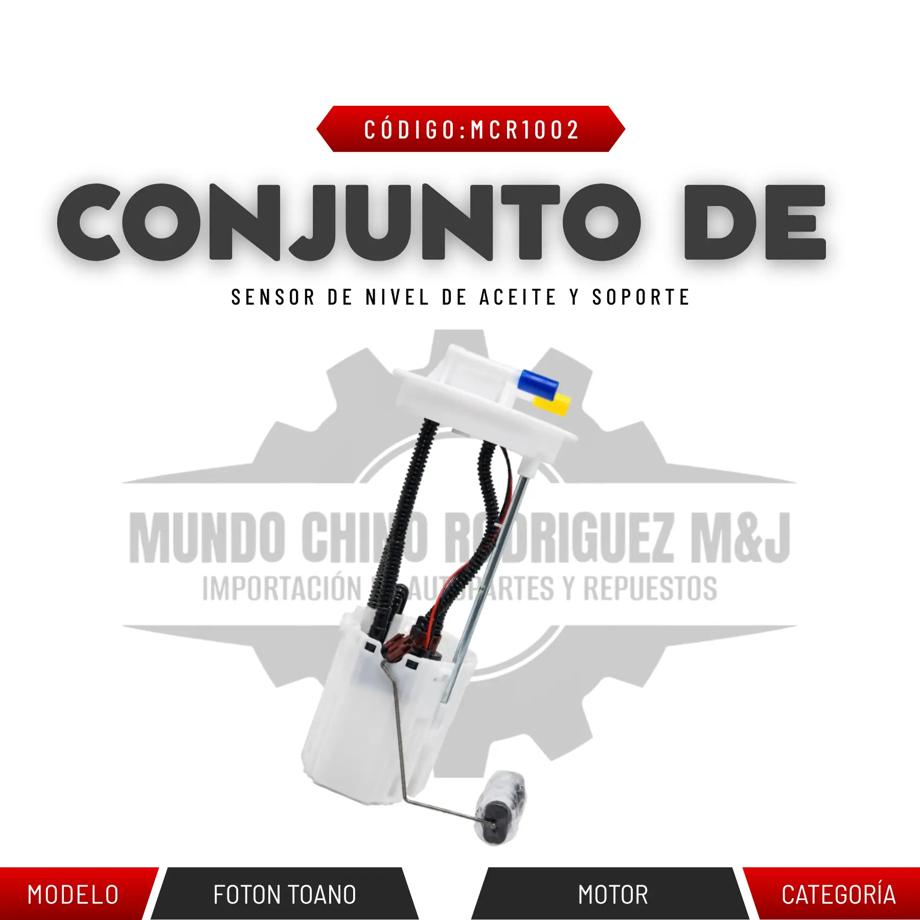 CONJUNTO DE SENSOR DE NIVEL DE ACEITE Y SOPORTE