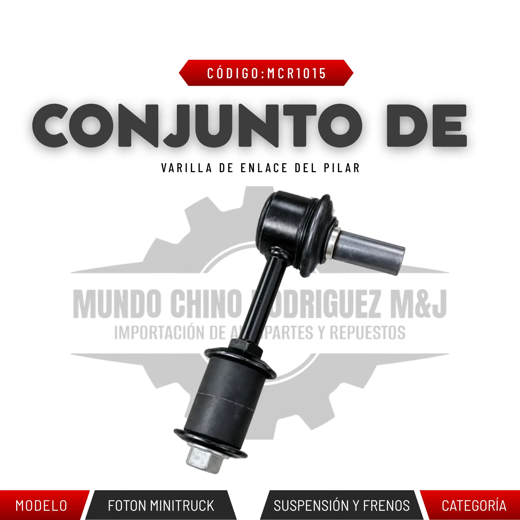 CONJUNTO DE VARILLA EN ENLACE DEL PILAR