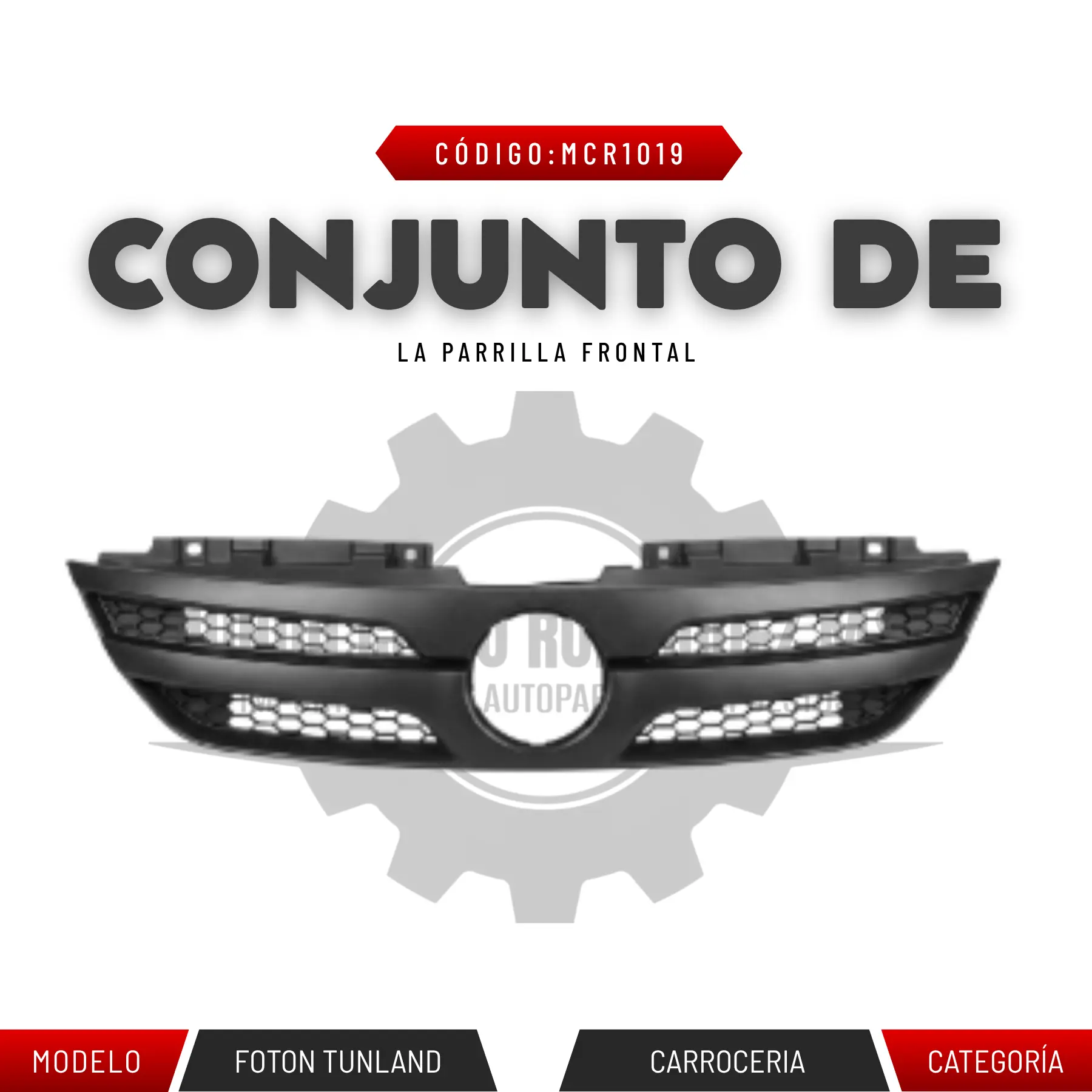 CONJUNTO DE LA PARRILLA FRONTAL