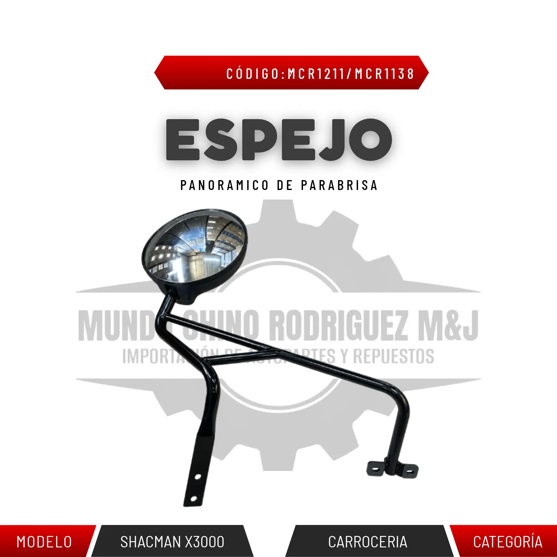 ESPEJO PANORÁMICO DE PARABRISA X3000