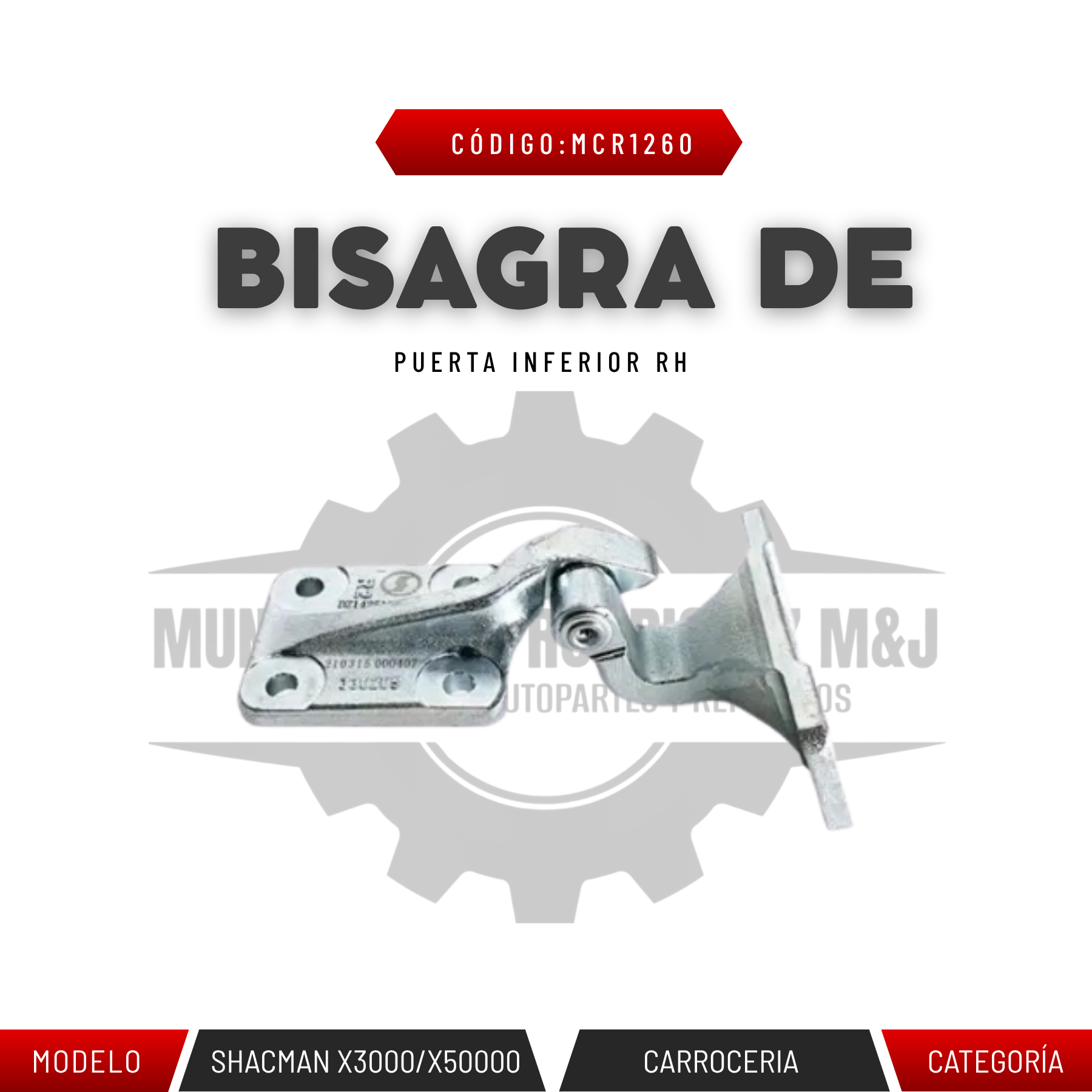 BISAGRA DE PUERTA INFERIOR