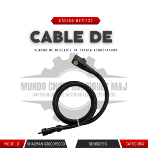 CABLE DE SENSOR DE DESGASTE DE ZAPATA X3000 / X5000