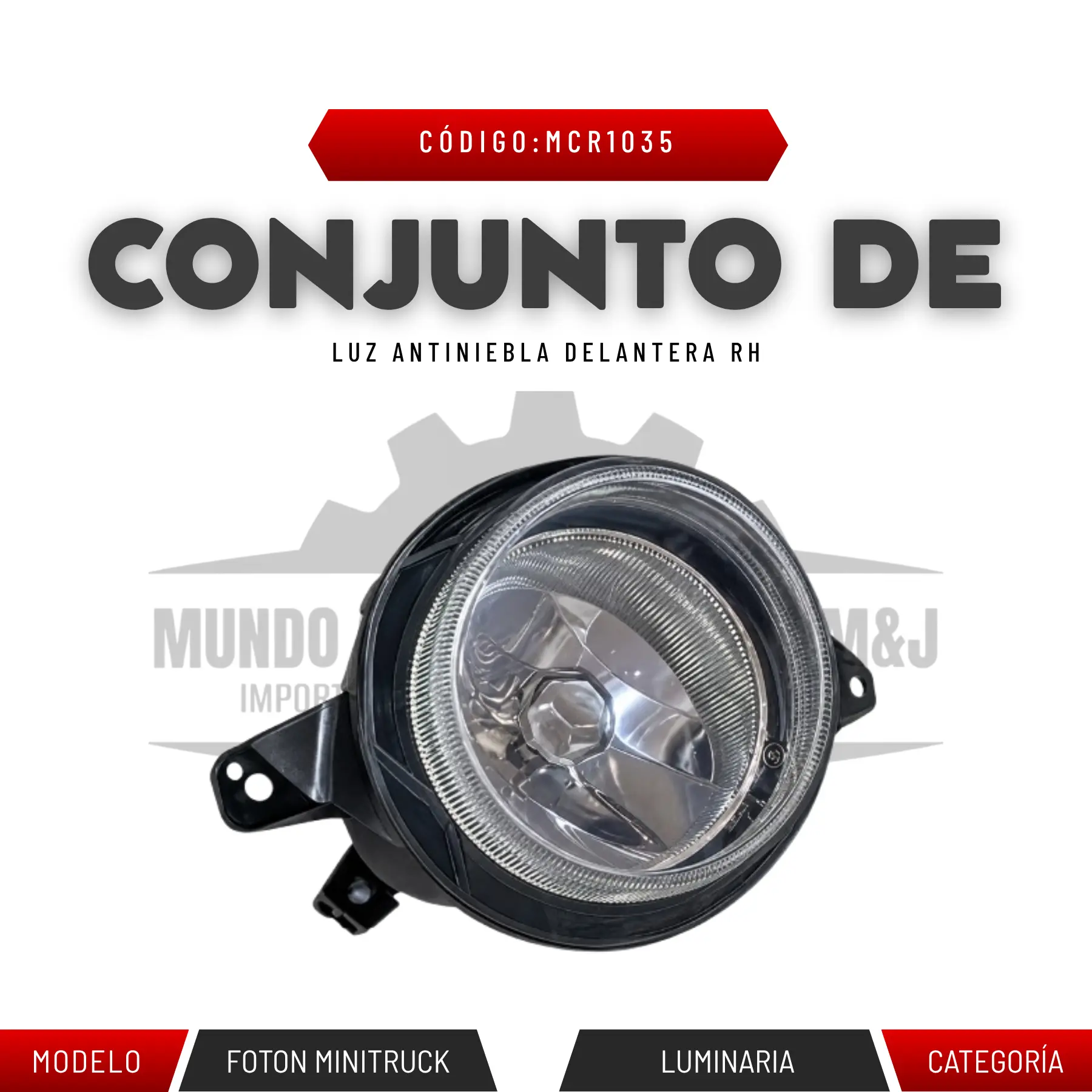 CONJUNTO DE LUZ ANTINIEBLA DELANTERA