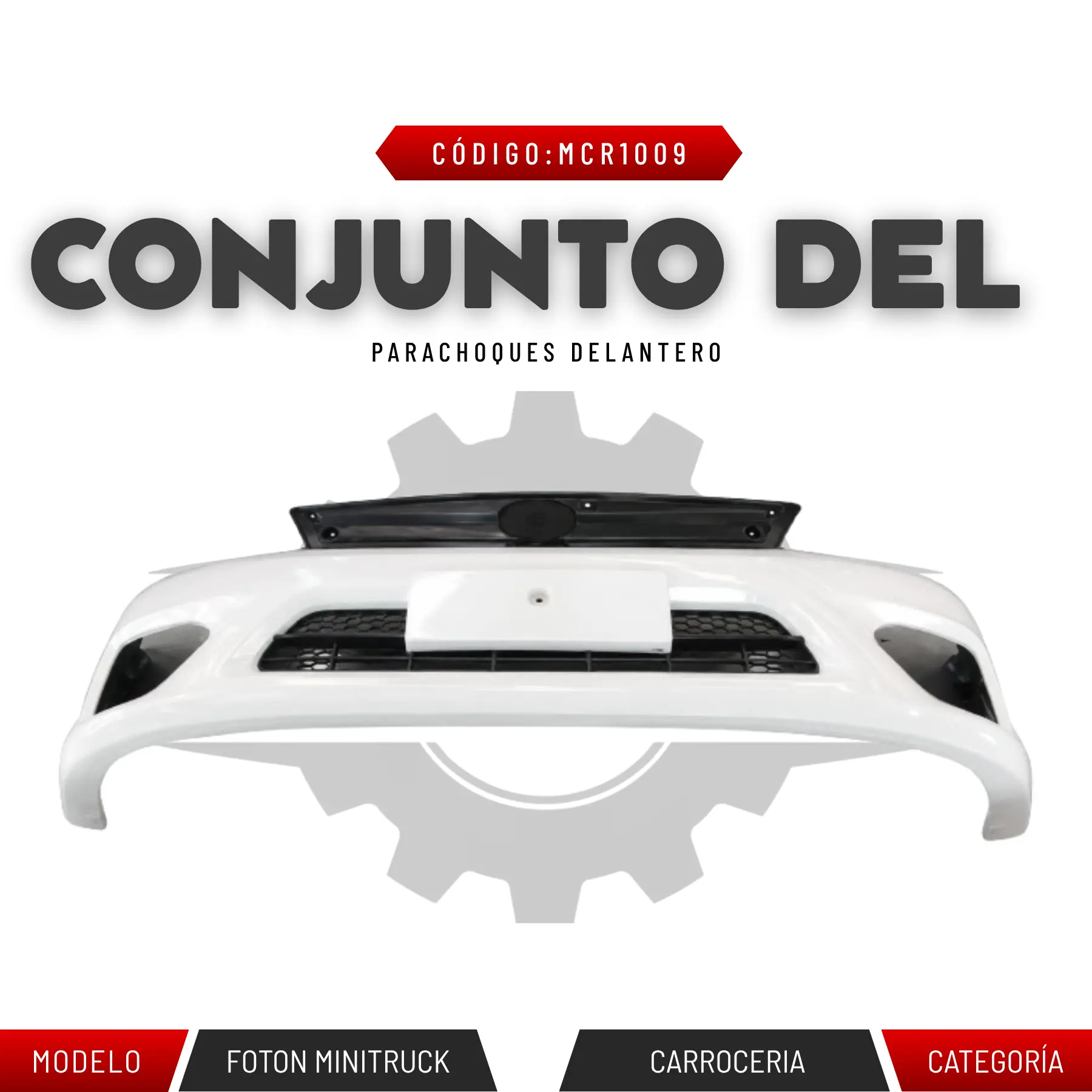 CONJUNTO DEL PARACHOQUE DELANTERO