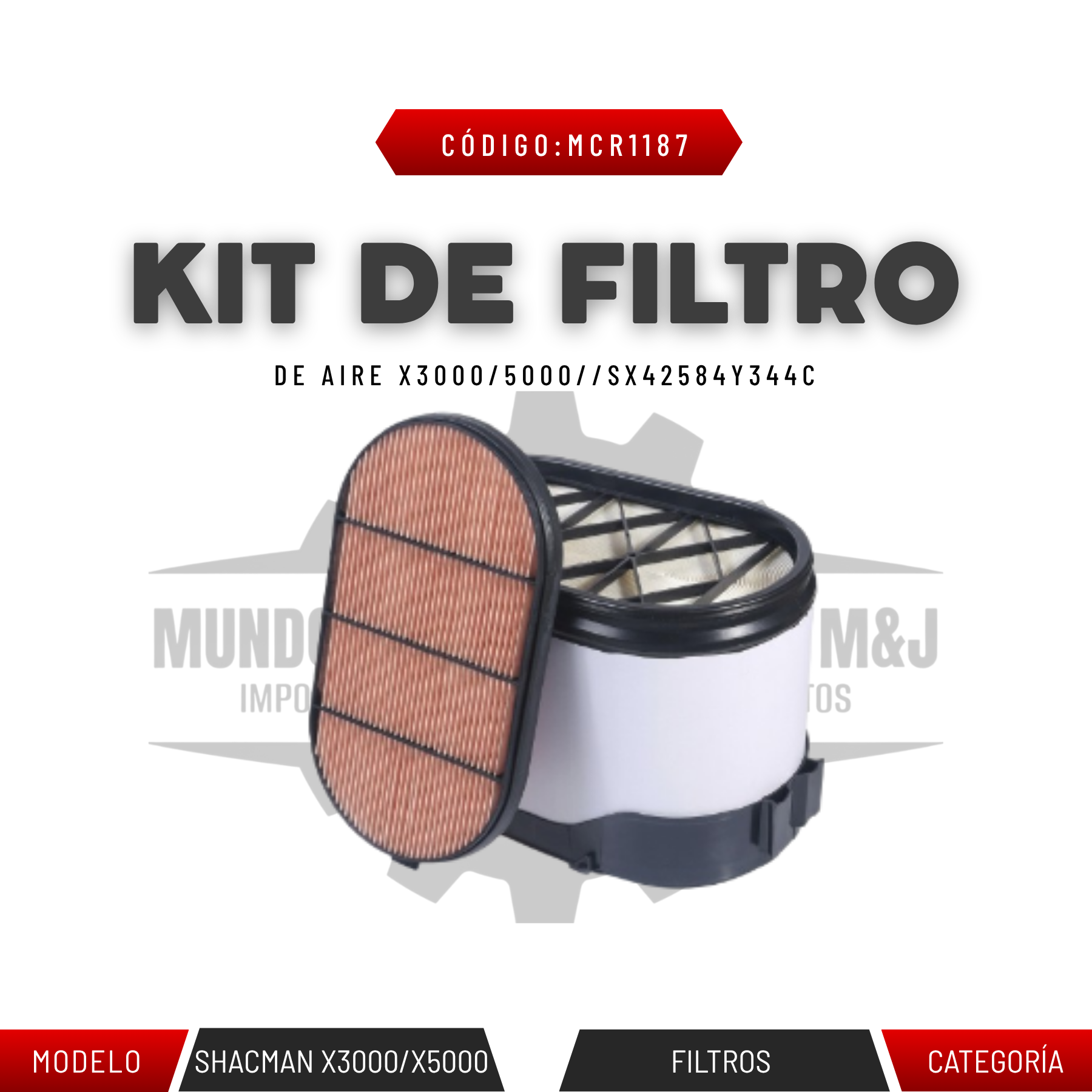 KIT DE FILTRO DE AIRE X3000 / X5000