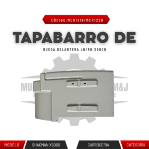 TAPABARRO DE RUEDA DELANTERA LH / RH X5000