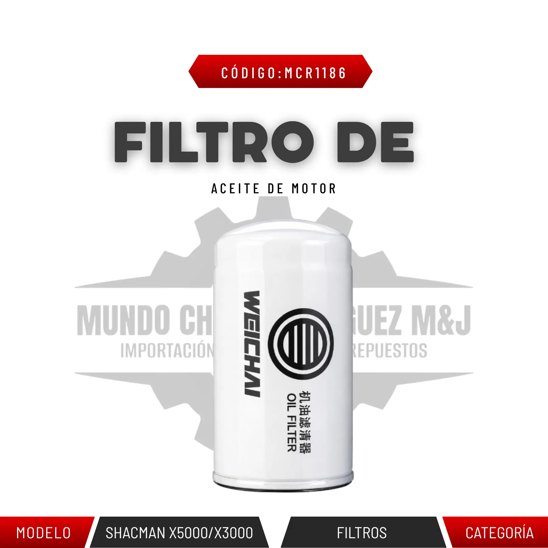FILTRO DE ACEITE DE MOTOR
