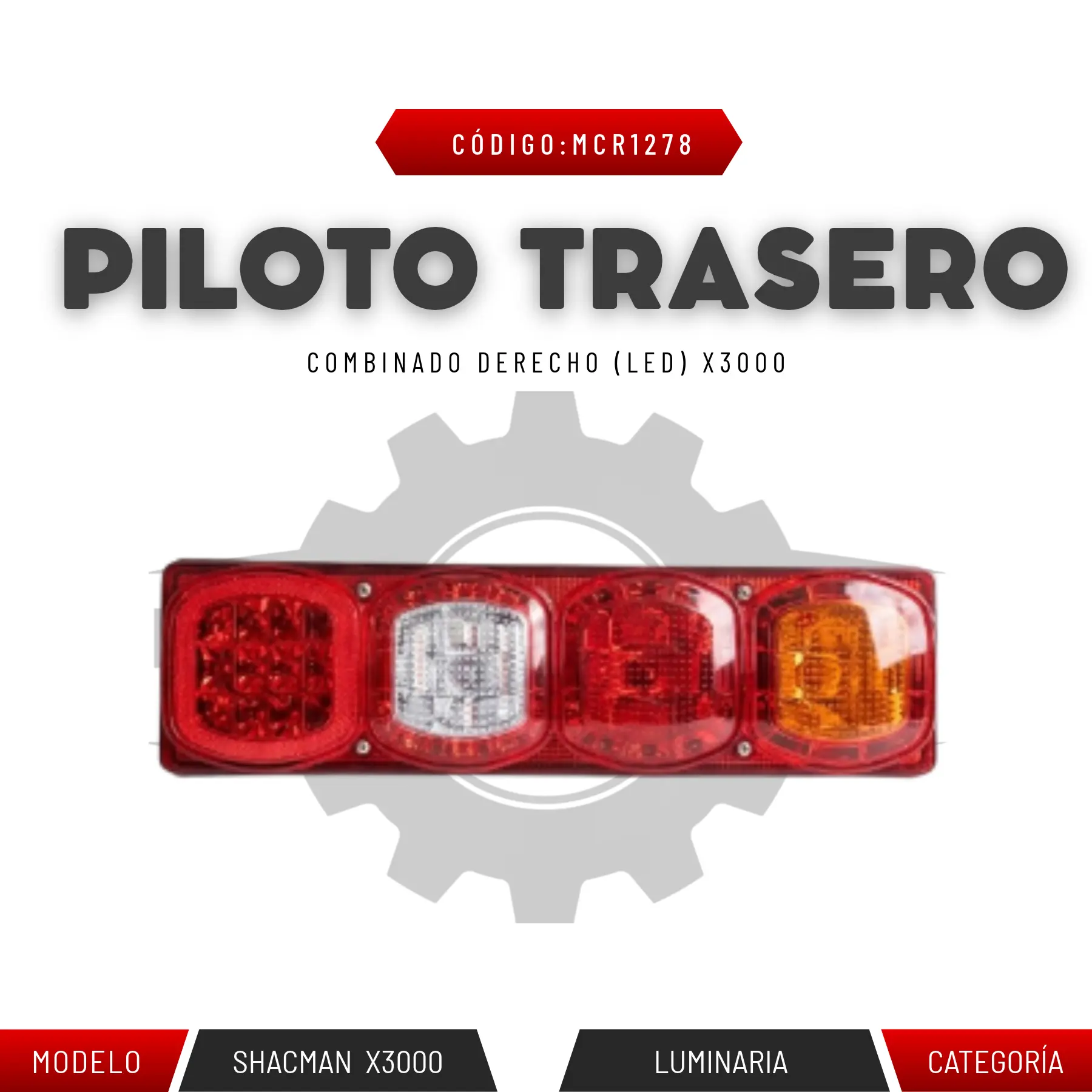 PILOTO TRASERO COMBINADO DERECHO (LED) X3000