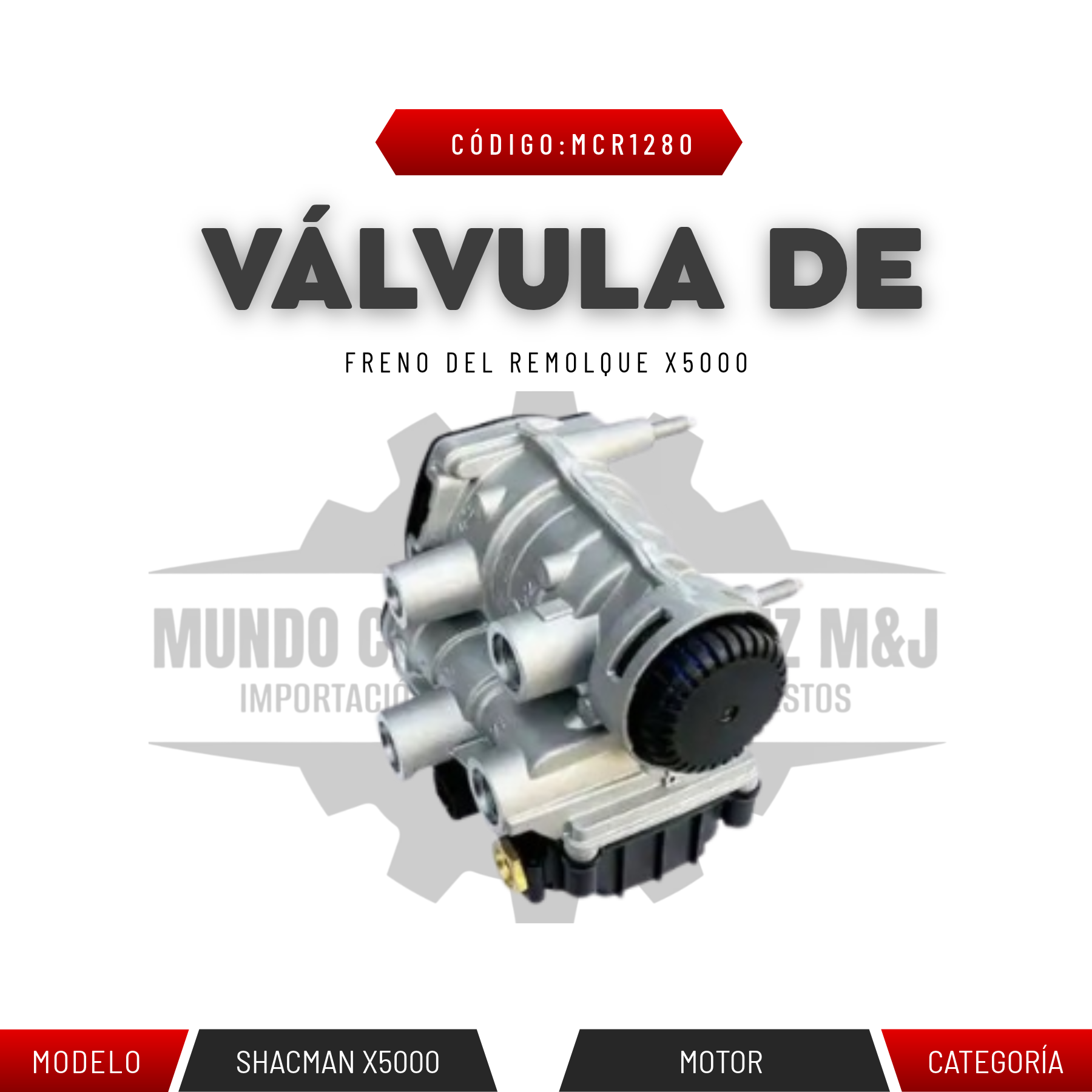 VÁLVULA DE FRENO DEL REMOLQUE X5000